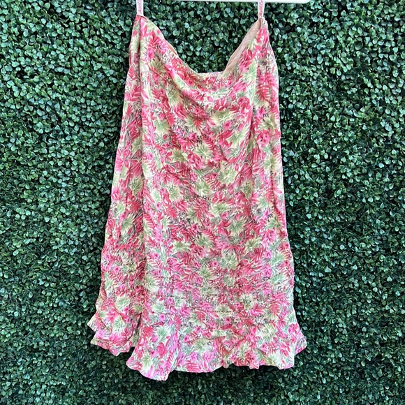 🌸 Vintage 90s April Cornell Floral Beaded Midi Skirt - Picture 1 of 6